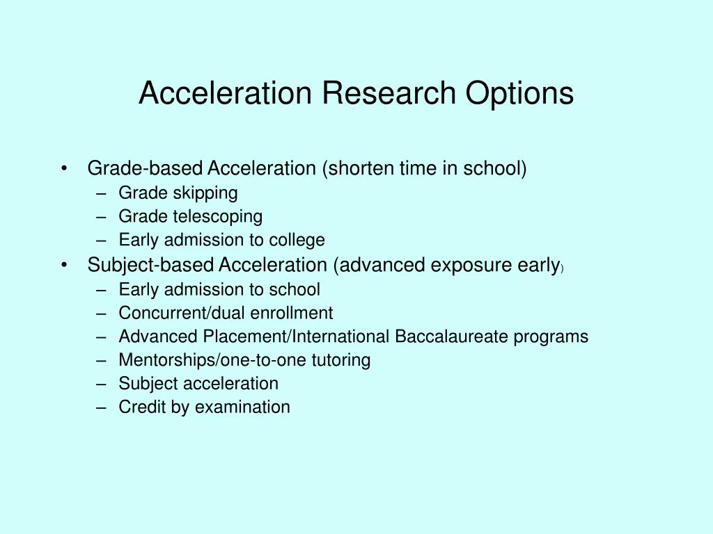 Accelerating Excellence: Unleashing the Potential of Gifted&nbsp;Minds